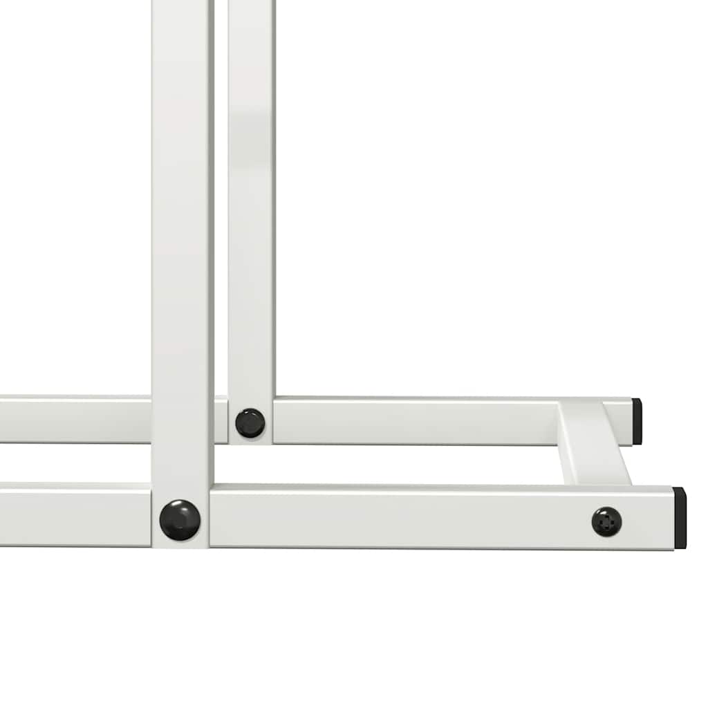 Fehér hidegen hengerelt acél tűzifatároló 50x25x60 cm