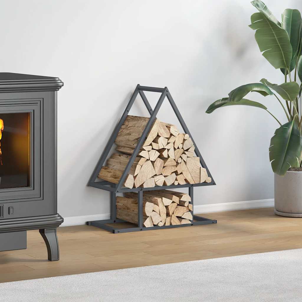 Antracitszürke hidegen hengerelt acél tűzifatároló 50x25x60 cm