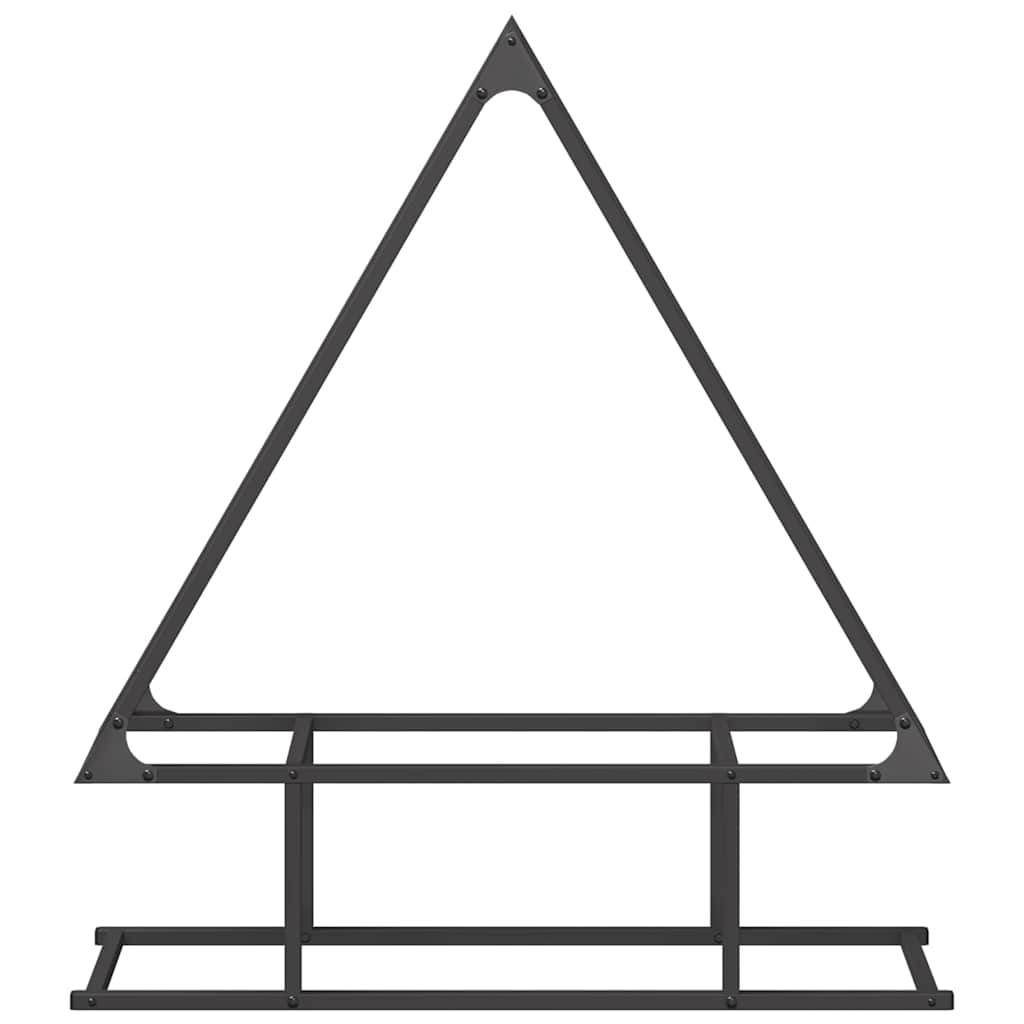 Fekete hidegen hengerelt acél tűzifatároló 80x25x90 cm