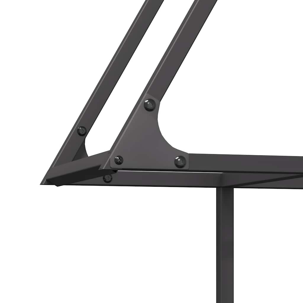 Fekete hidegen hengerelt acél tűzifatároló 80x25x90 cm