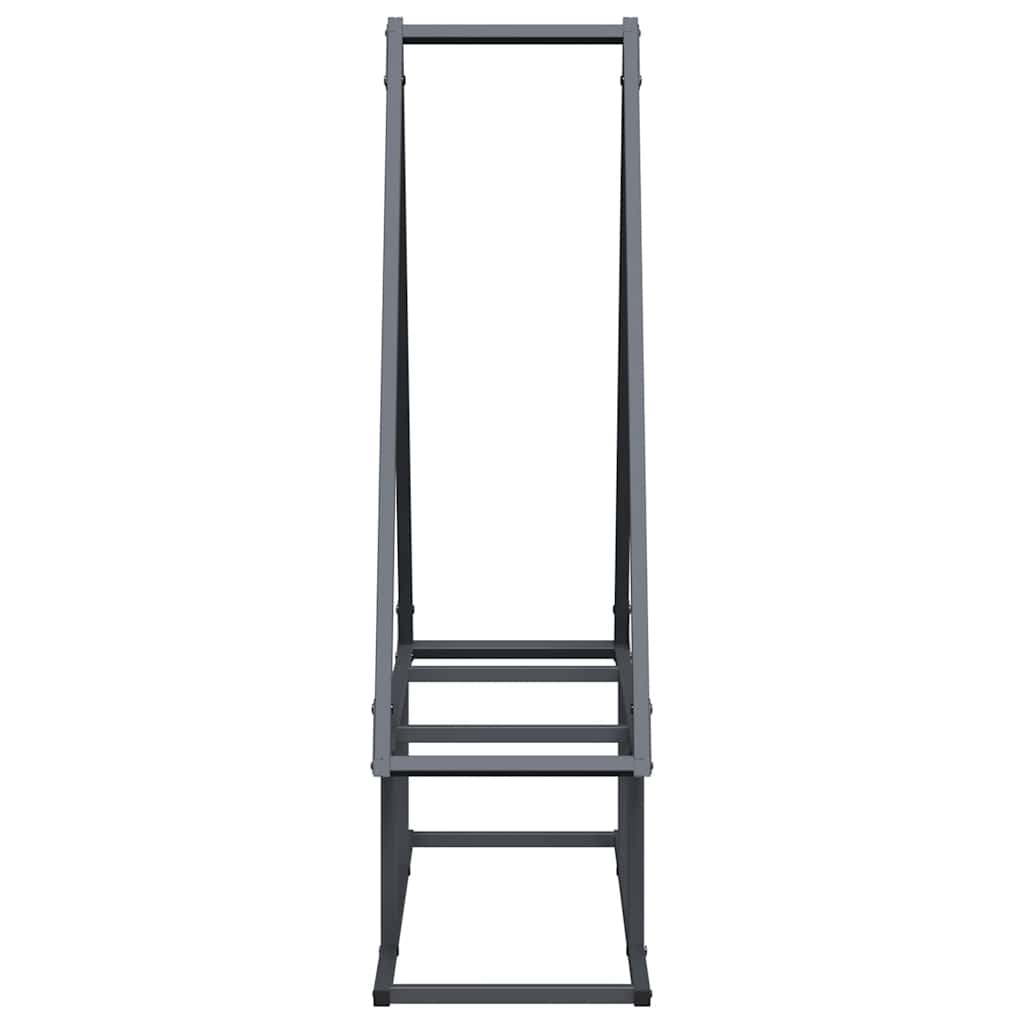 Antracitszürke hidegen hengerelt acél tűzifatároló 80x25x90 cm