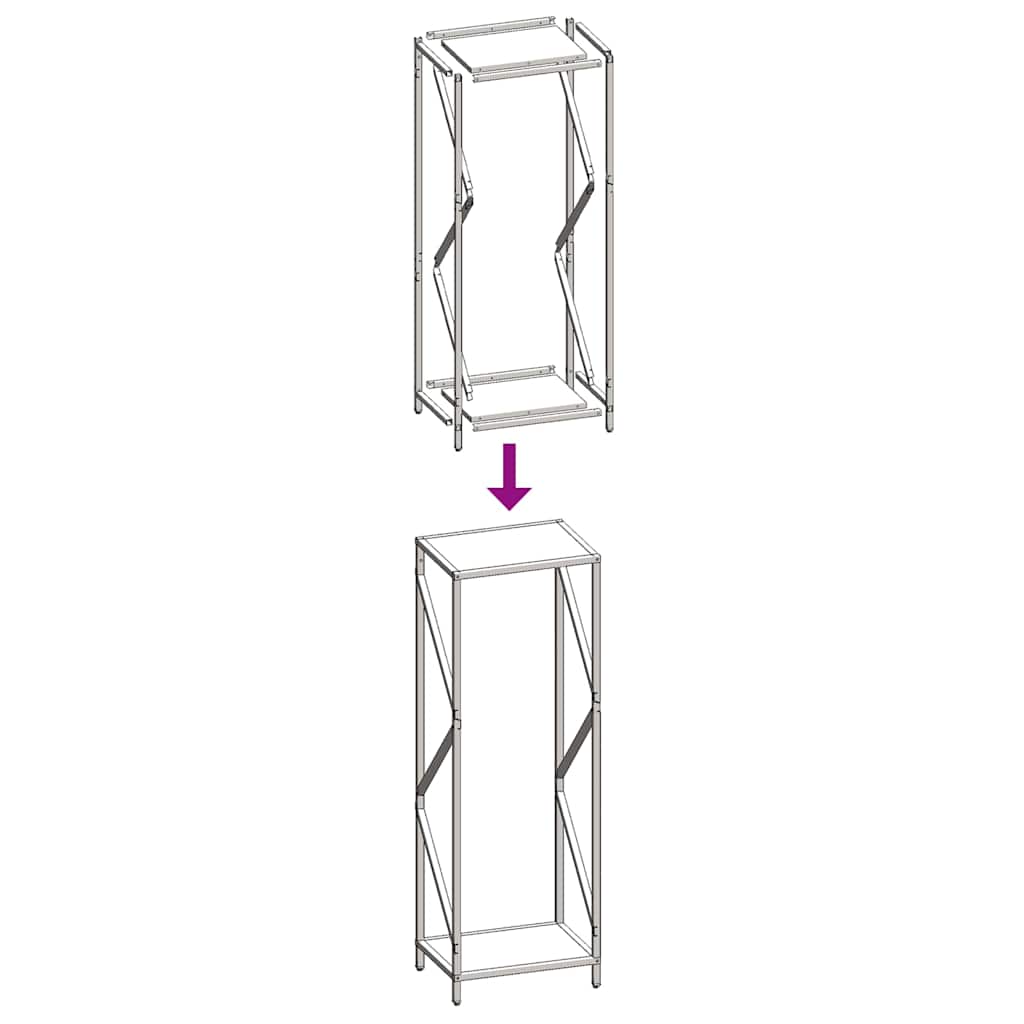 Olívazöld hidegen hengerelt acél tűzifatároló 34x25x100 cm