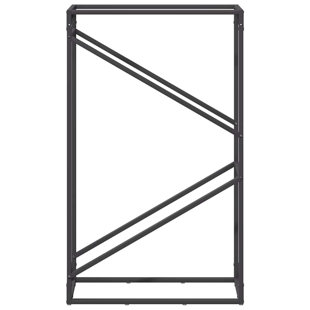 Fekete hidegen hengerelt acél tűzifatároló 60x25x100 cm