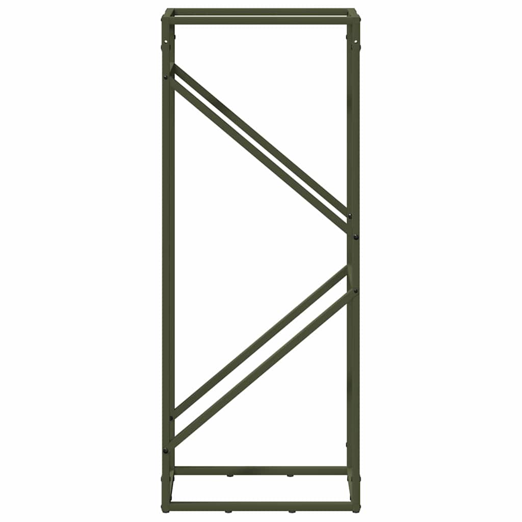 Olívazöld hidegen hengerelt acél tűzifatároló 40x25x100 cm