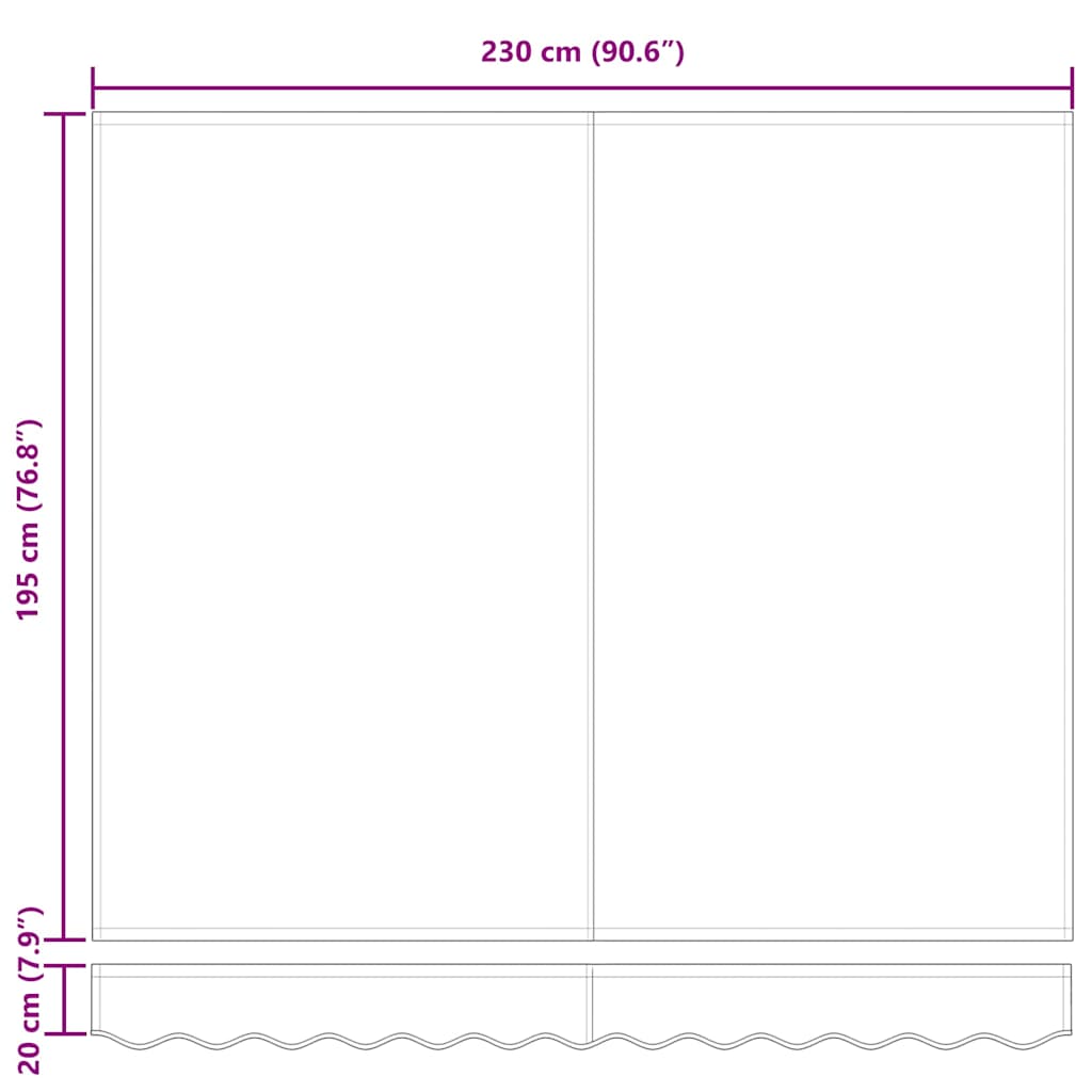 Behúzható napellenző sárga 250 x 200 cm szövet