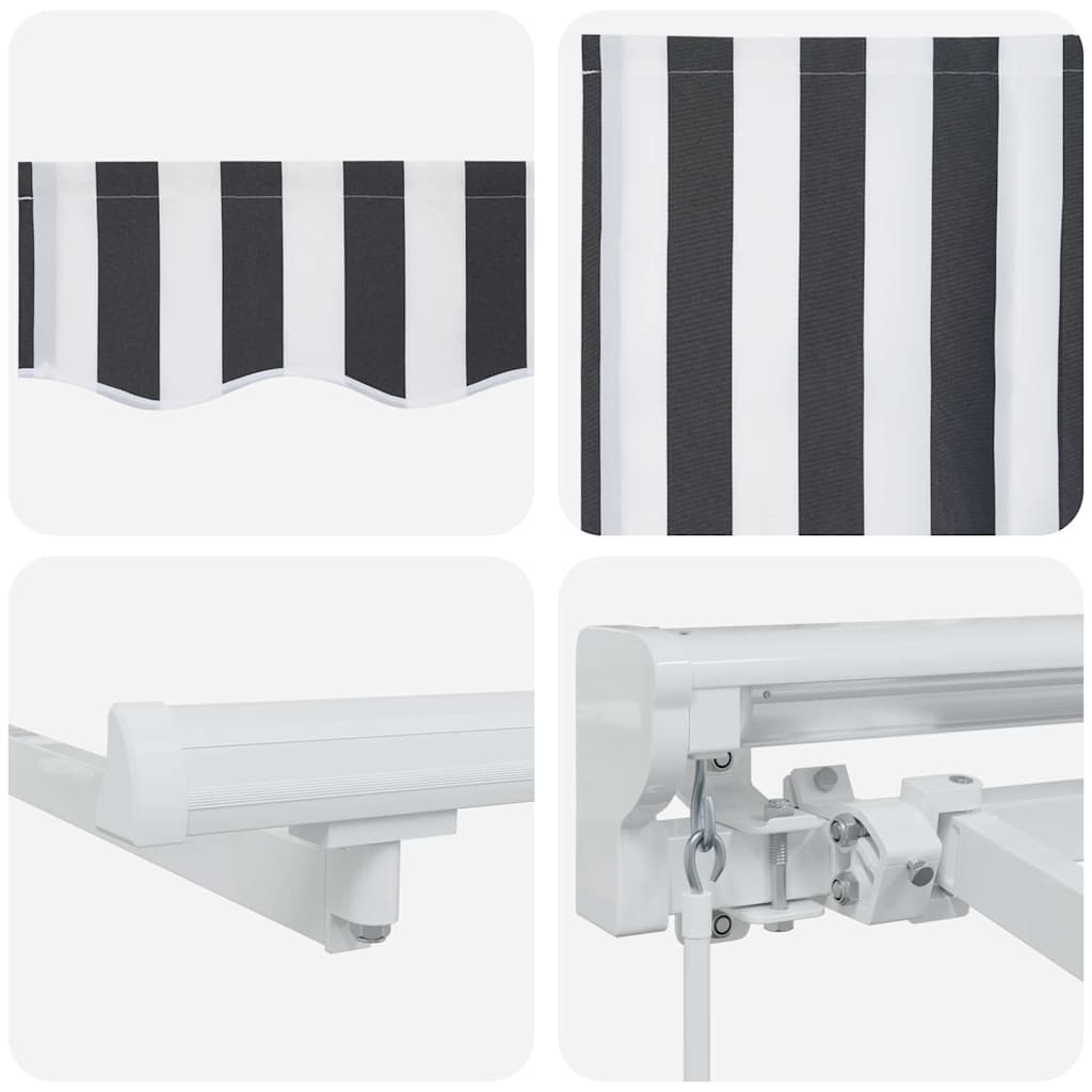 Behúzható napellenző antracit és fehér 250 x 200 cm