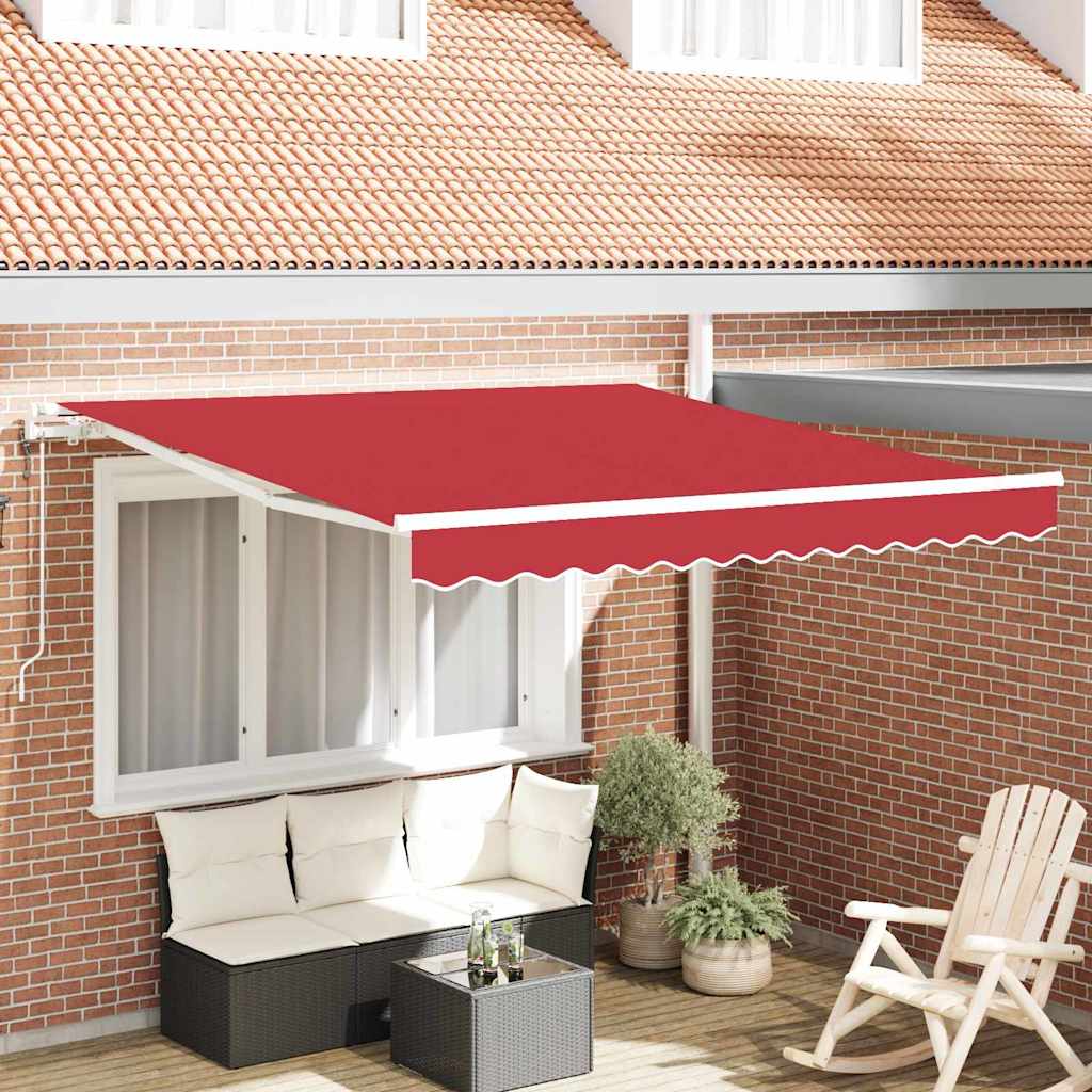 Elektromos kihúzható napernyő piros 300 x 250 cm