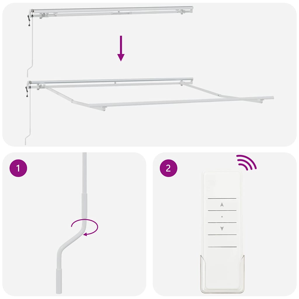 Elektromos kihúzható napernyő piros 300 x 250 cm