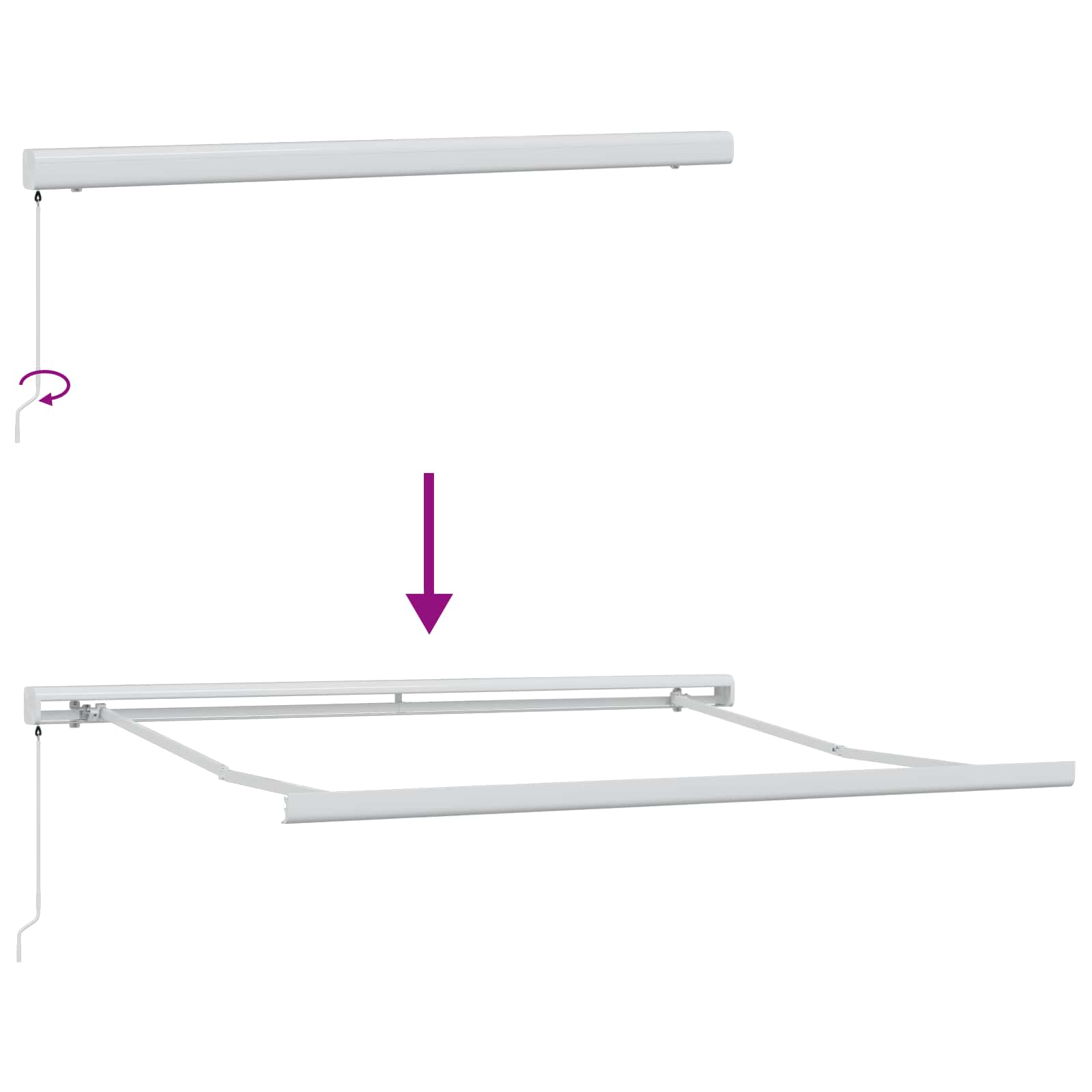 Behúzható napellenző piros 300 x 250 cm szövet és fém