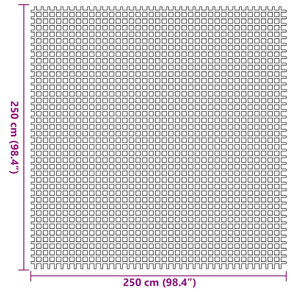 Sátor szőnyeg antracit 250 x 250 cm poliészter