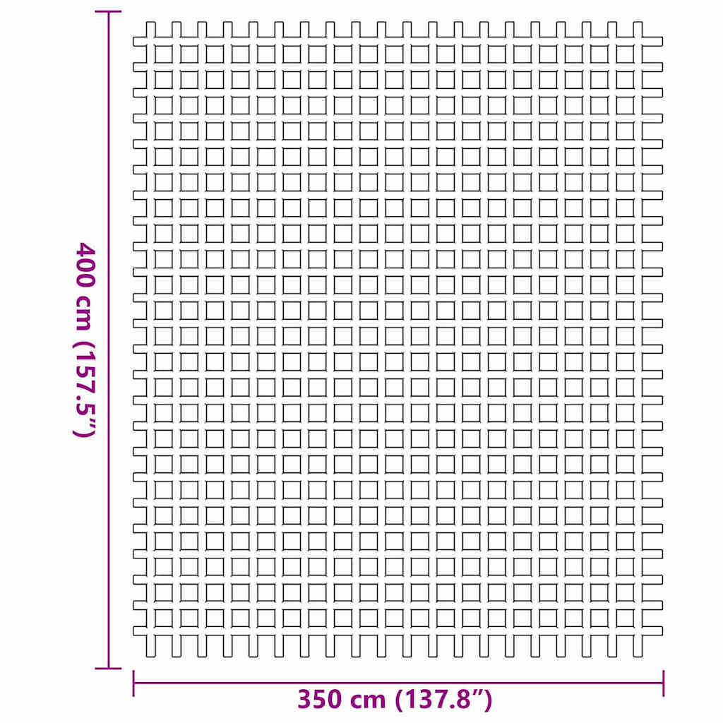 Sátor szőnyeg antracit 400 × 350 cm poliészter