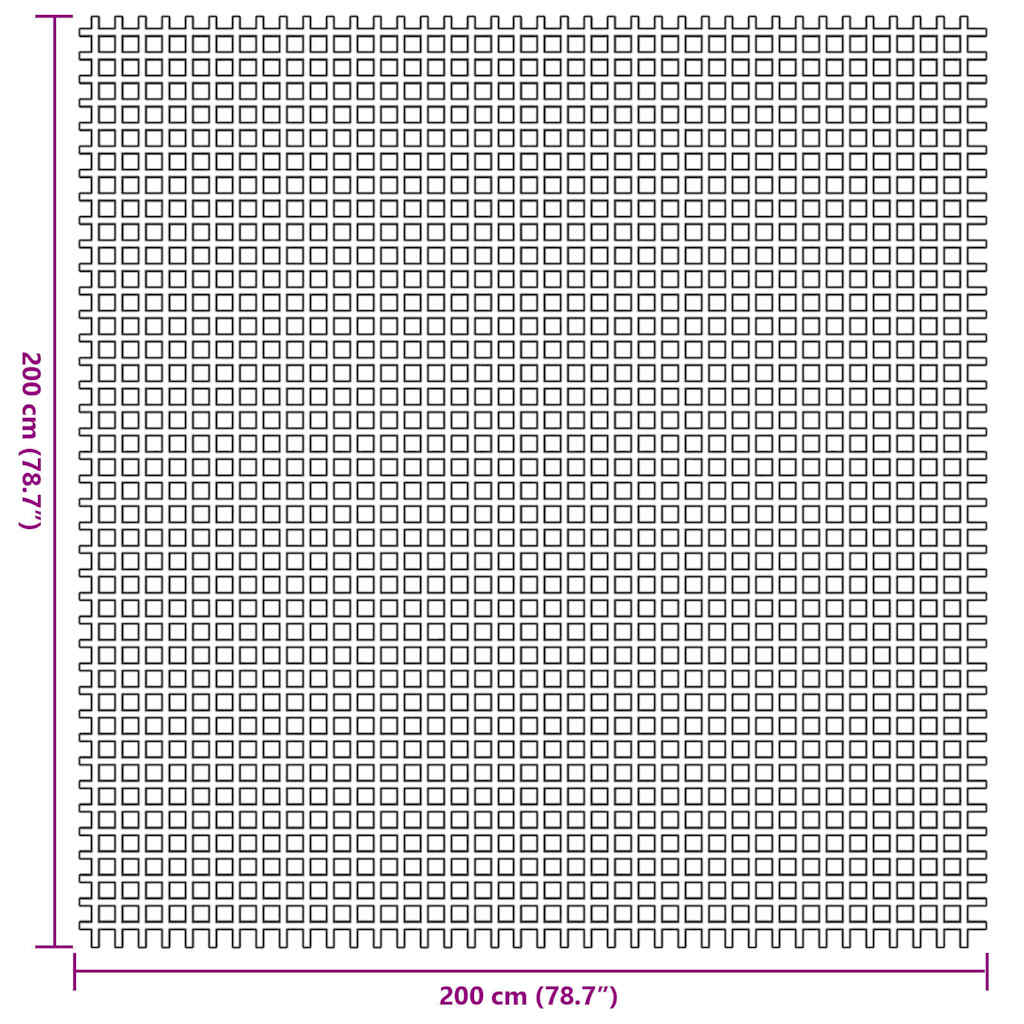 Sátor szőnyeg kék 200 x 200 cm poliészter
