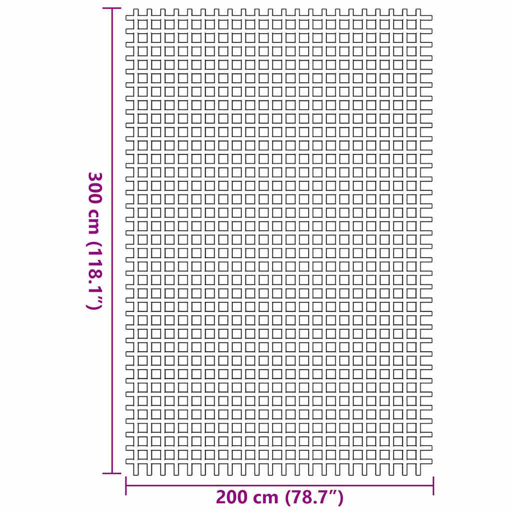 Sátor szőnyeg zöld 300 x 200 cm poliészter