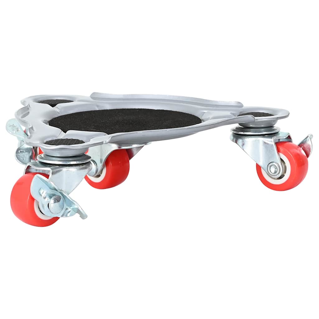 4 db bútorgörgő emelővel, 14,5x13,5x4 cm, acél, 400 kg