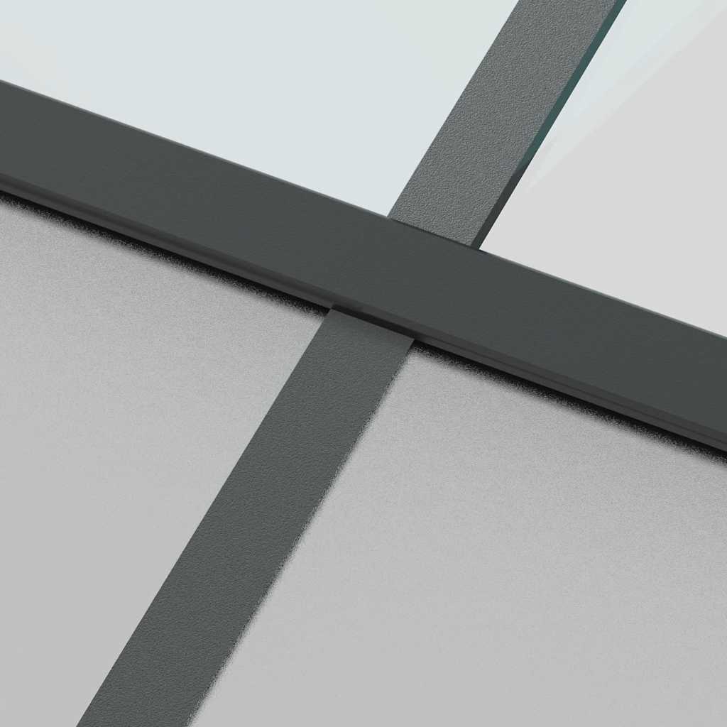 Tolóajtó vasalattal 90x205 cm edzett üveg és alumínium szett