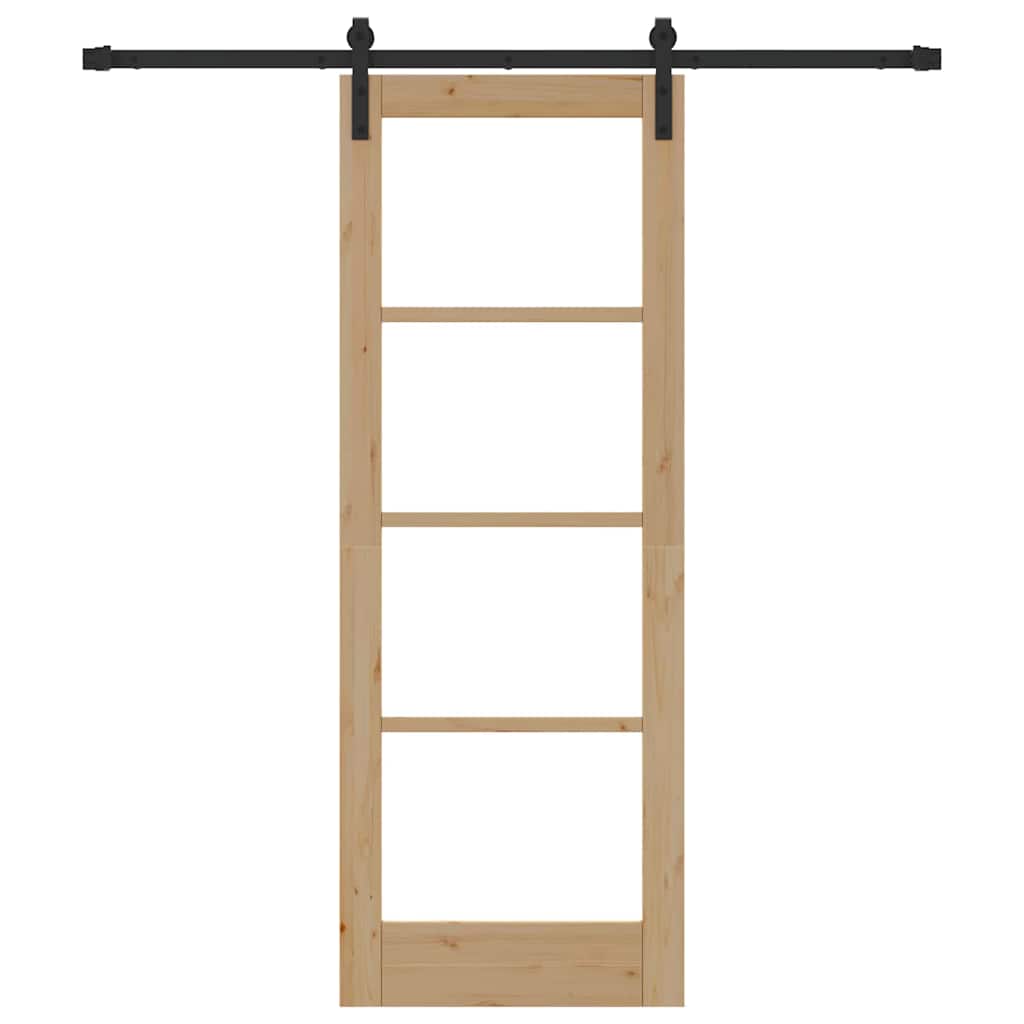 Csúszó ajtó orkdal természetes és fekete 73,5 x 198,5 cm
