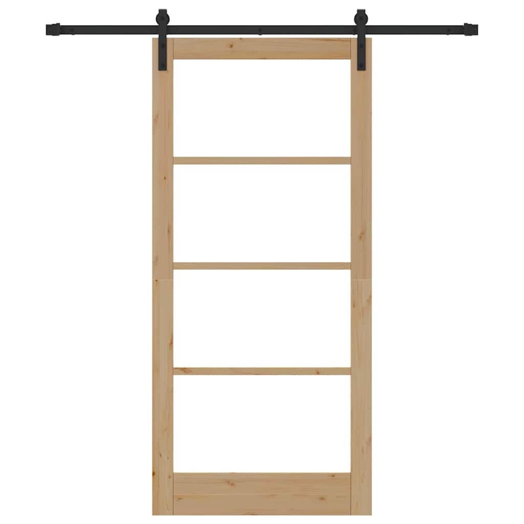 Csúszó ajtó orkdal természetes és fekete 93 x 202 cm