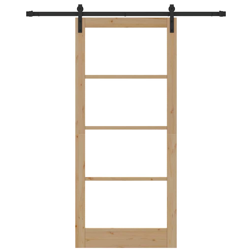 Csúszó ajtó orkdal természetes és fekete 93 x 211 cm