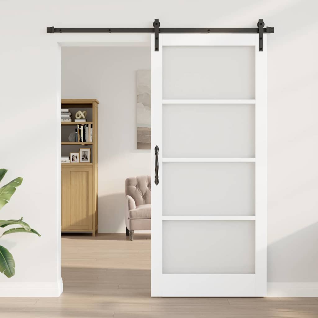 Csúszó ajtó orkdal fehér és fekete 93 x 211 cm