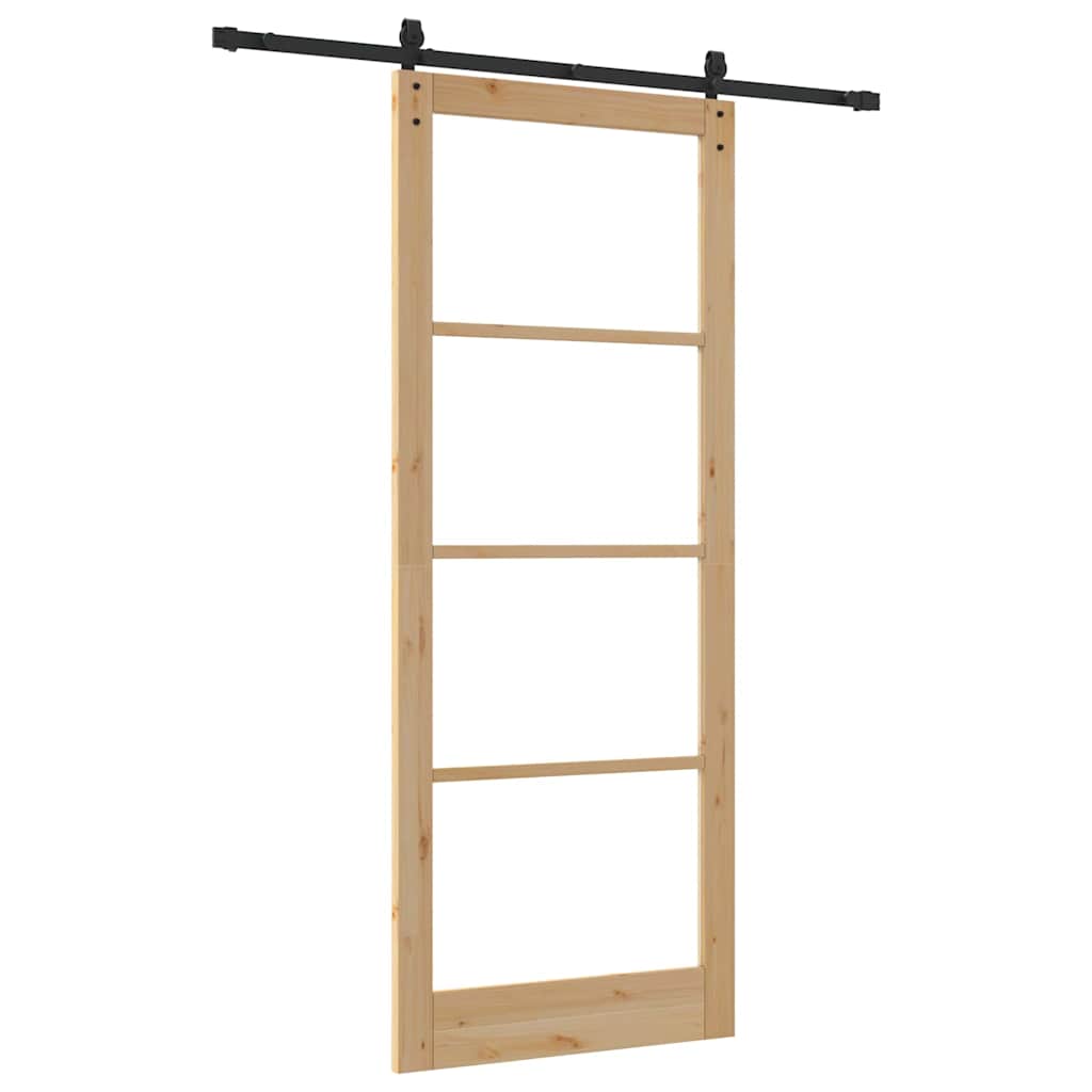 Csúszó ajtó orkdal természetes és fekete 93 x 232 cm