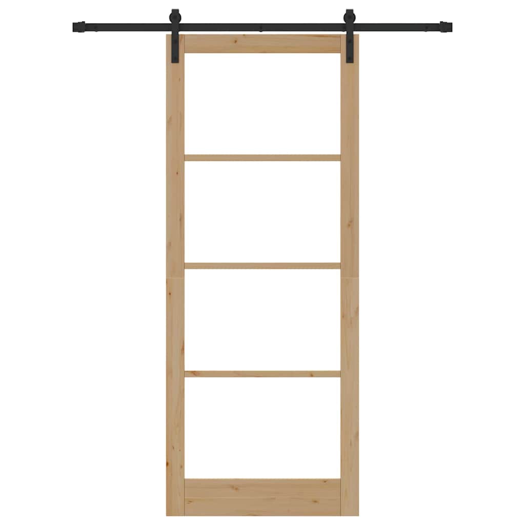 Csúszó ajtó orkdal természetes és fekete 93 x 232 cm
