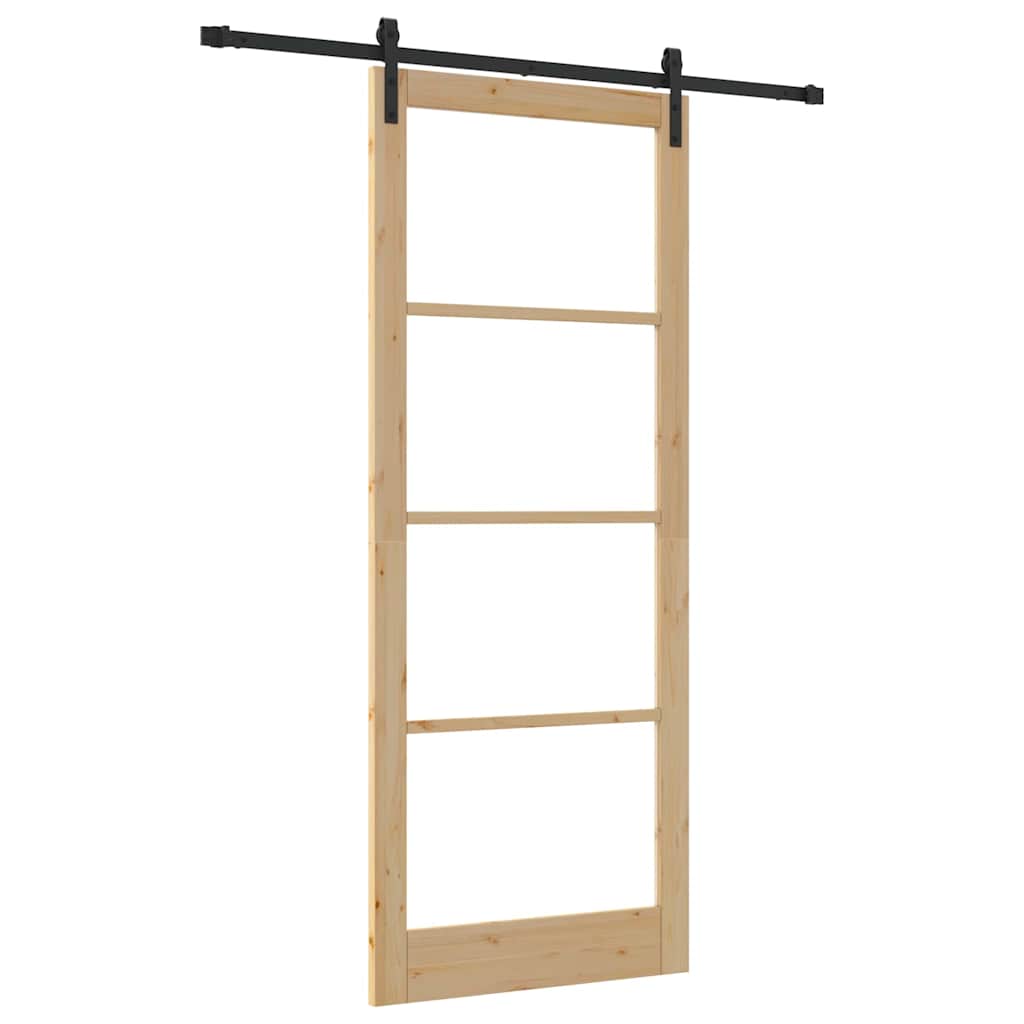 Csúszó ajtó orkdal természetes és fekete 93 x 232 cm
