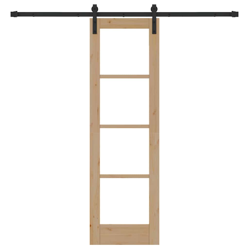 Csúszó ajtó orkdal természetes és fekete 61 x 198,5 cm