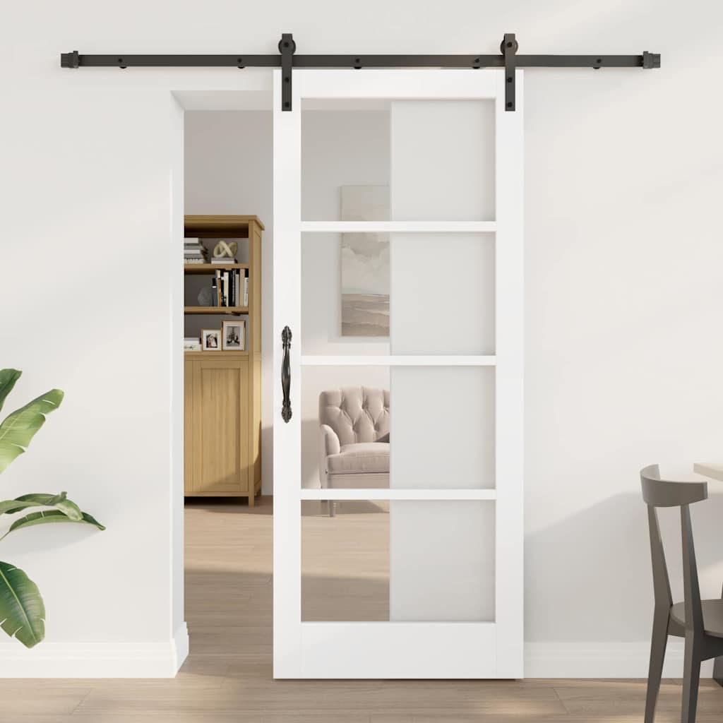 Csúszó ajtó orkdal fehér és fekete 83 x 202 cm