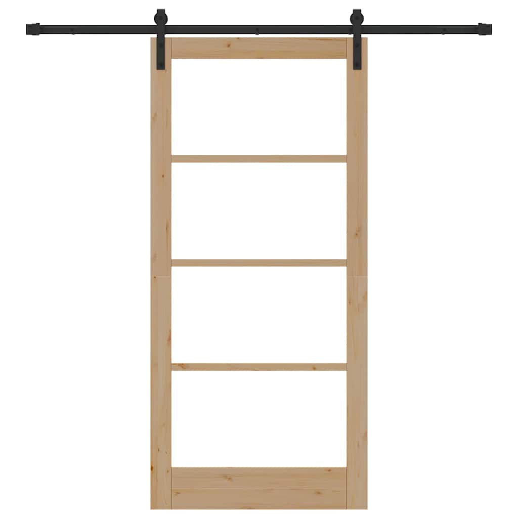 Csúszó ajtó orkdal természetes és fekete 93 x 202 cm