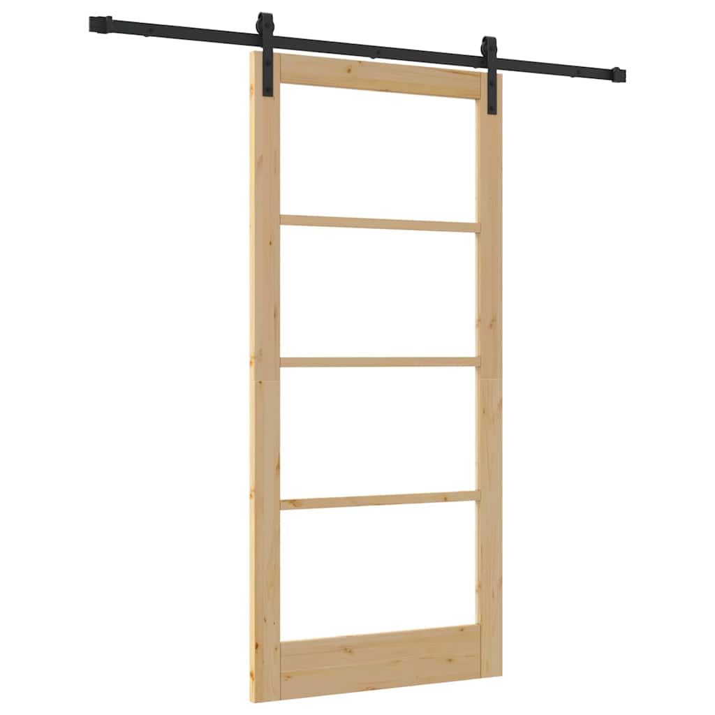 Csúszó ajtó orkdal természetes és fekete 93 x 202 cm