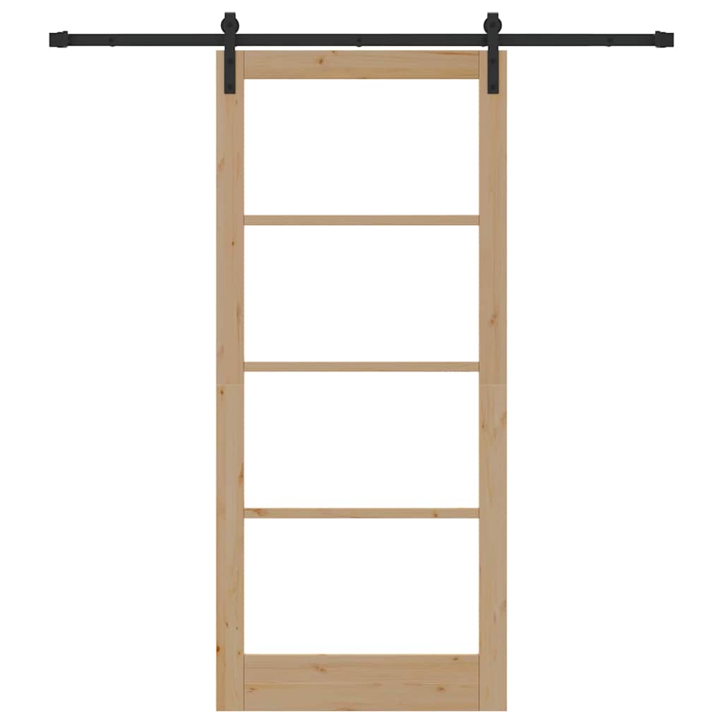 Csúszó ajtó orkdal természetes és fekete 93 x 211 cm