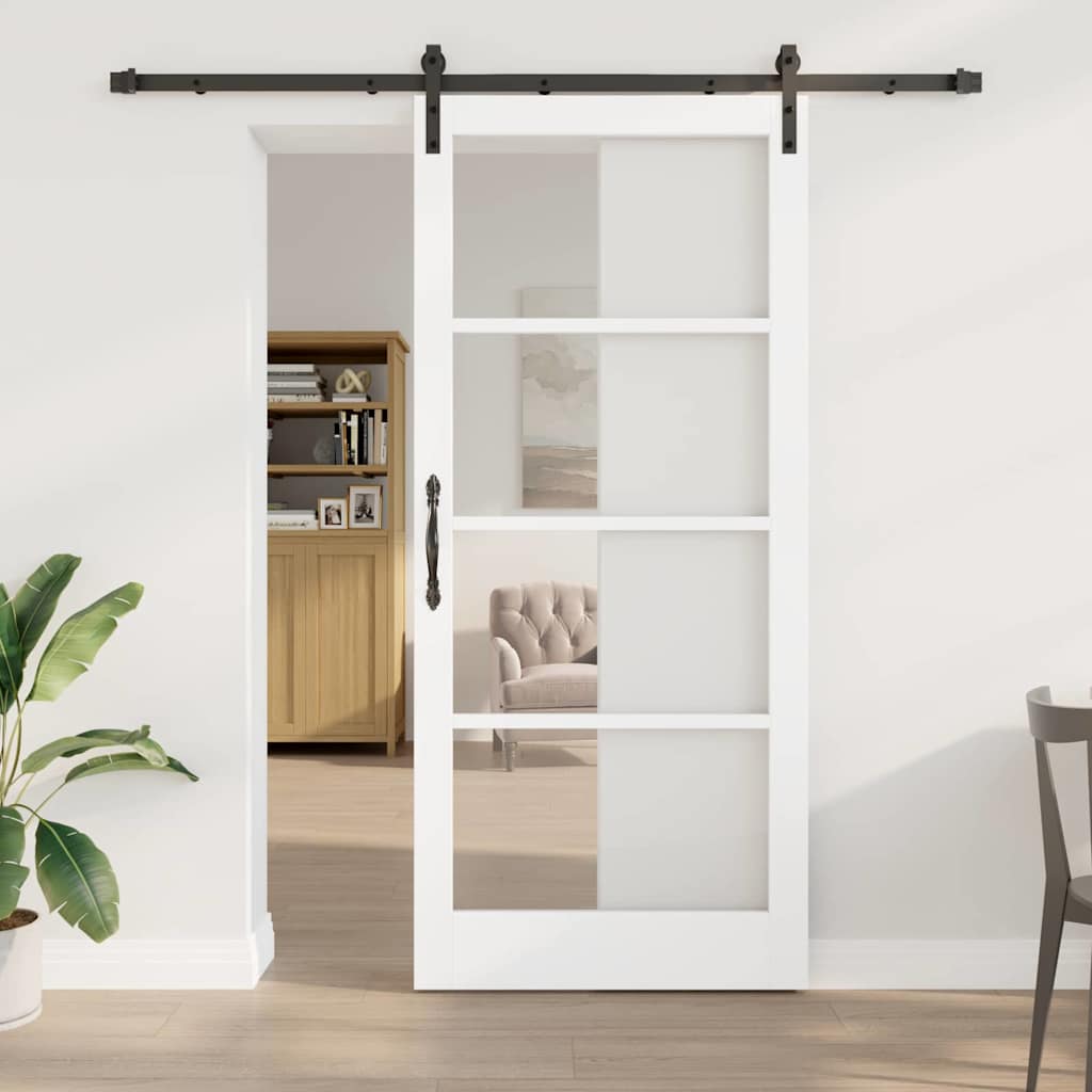 Csúszó ajtó orkdal fehér és fekete 93 x 211 cm