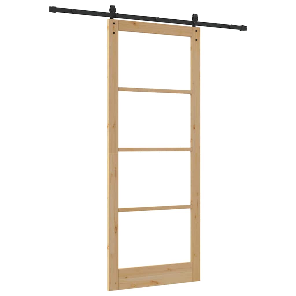 Csúszó ajtó orkdal természetes és fekete 93 x 232 cm