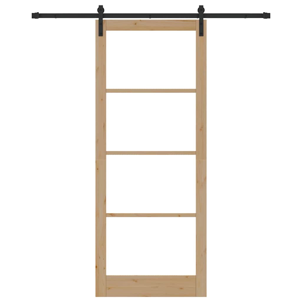 Csúszó ajtó orkdal természetes és fekete 93 x 232 cm