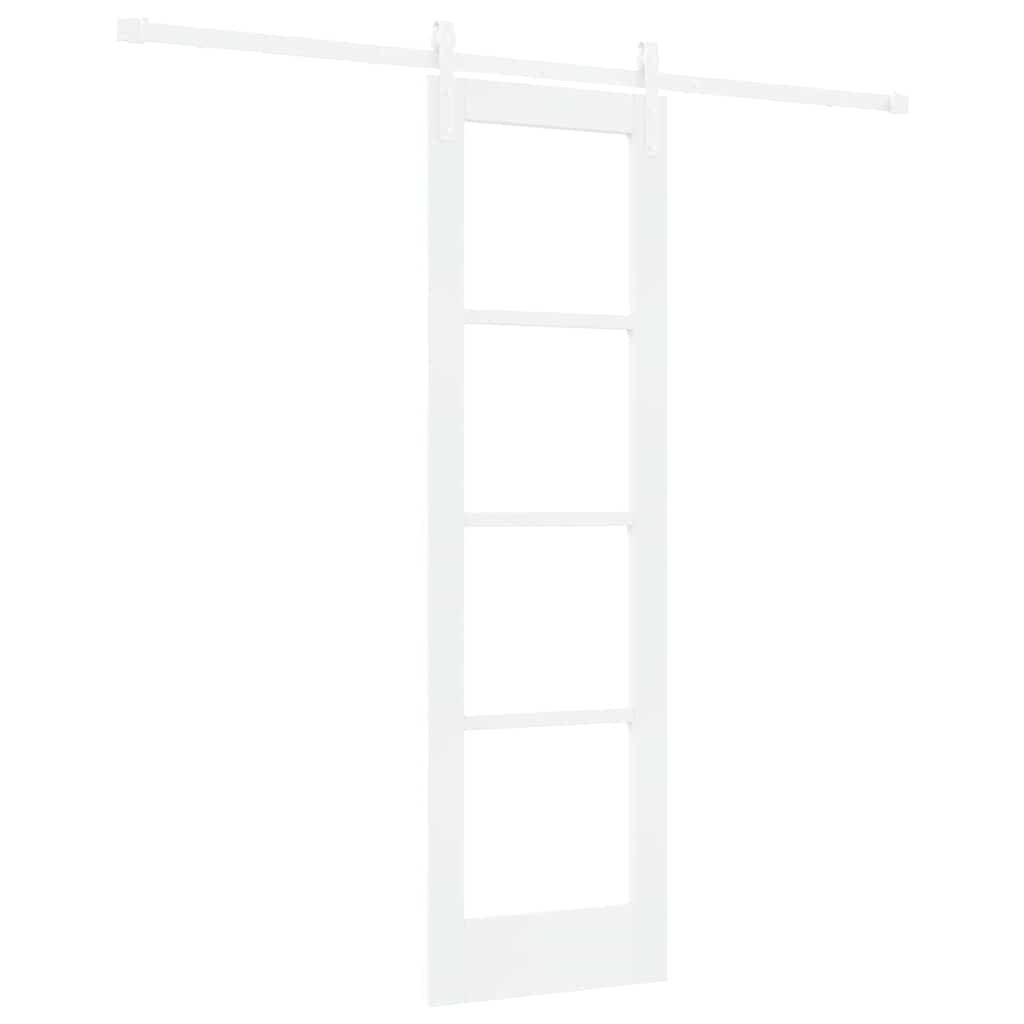 Csúszó ajtó orkdal fehér 61 x 198,5 cm tömör fenyőfa és üveg