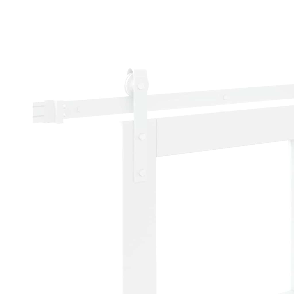 Csúszó ajtó orkdal fehér 83 x 202 cm tömör fenyőfa és üveg