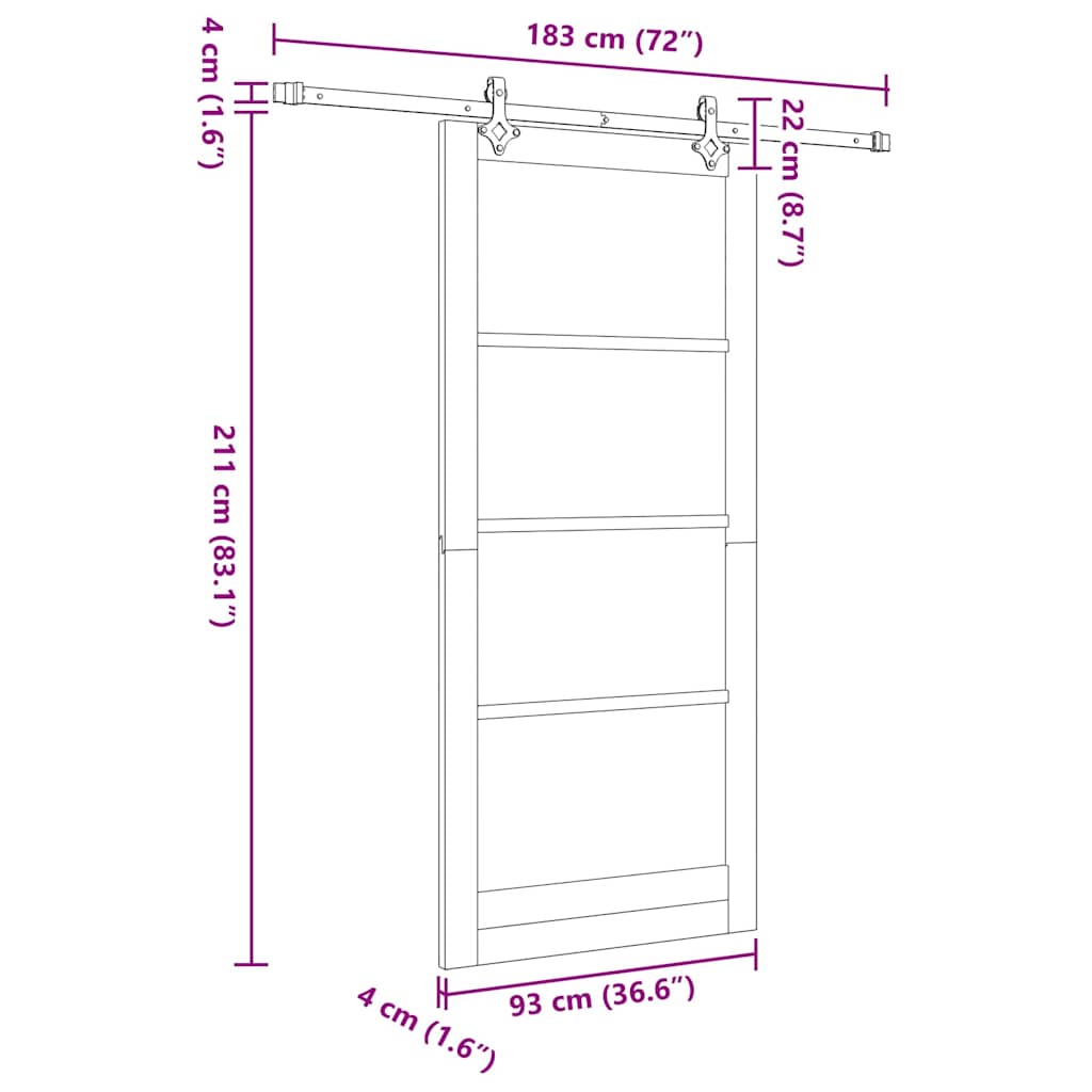 Csúszó ajtó fehér 93 x 211 cm tömör fenyőfa és üveg