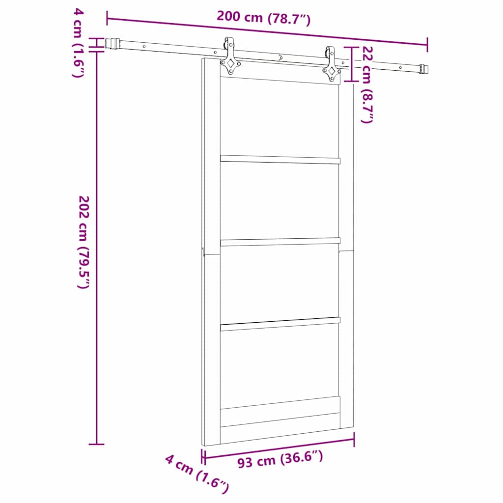 Csúszó ajtó fehér 93 x 202 cm tömör fenyőfa és üveg