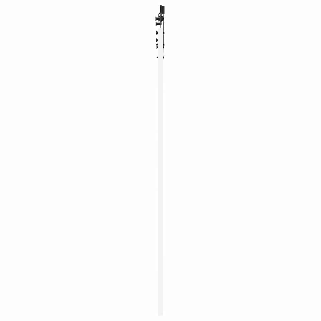 Csúszó ajtó fehér és fekete 83 x 211 cm tömör fenyőfa és üveg