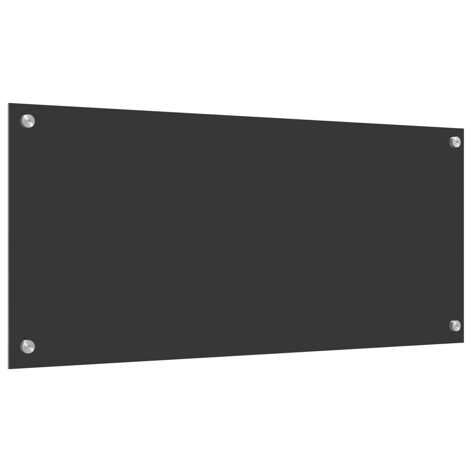 Konyhai hátfal sötétszürke 90 x 40 cm edzett üveg