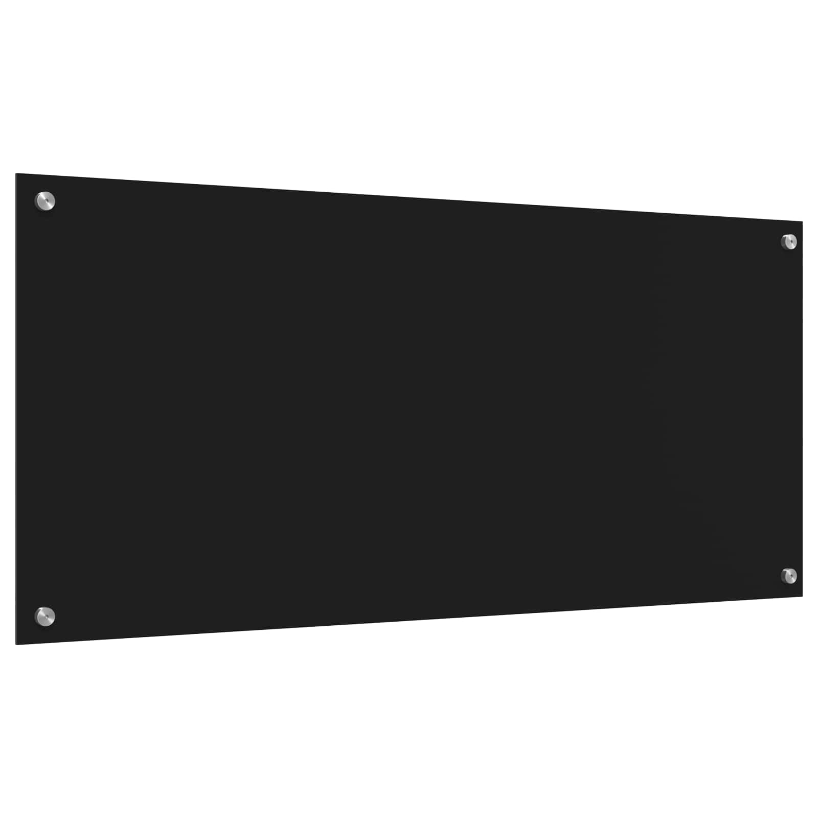 Konyhai hátfal fekete 110 x 50 cm edzett üveg