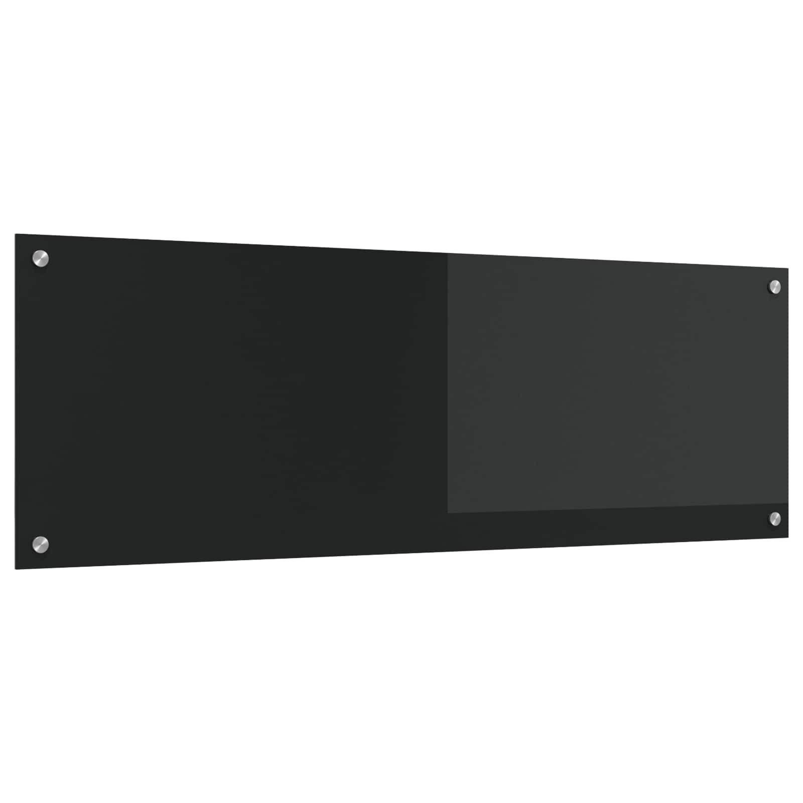 Konyhai hátfal fekete 120 x 40 cm edzett üveg