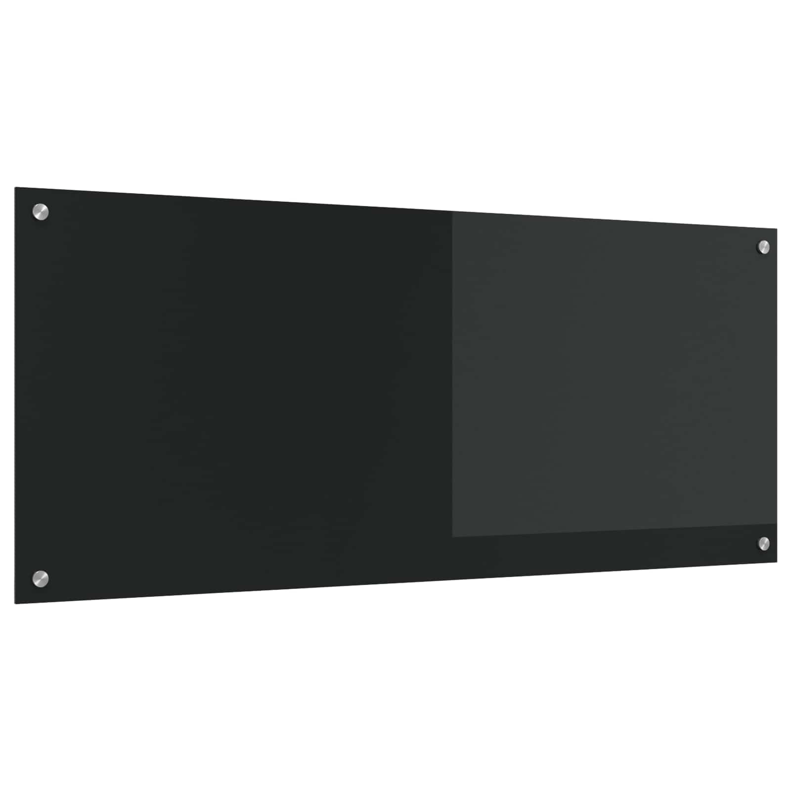 Konyhai hátfal fekete 120 x 50 cm edzett üveg