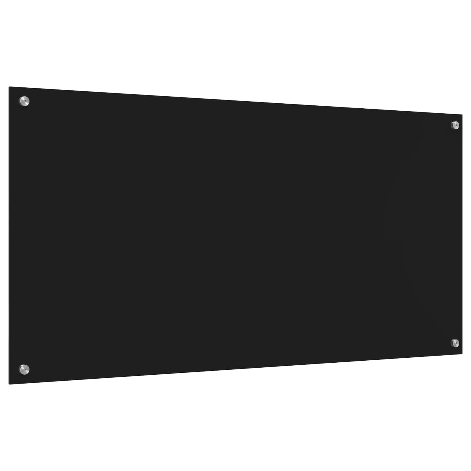 Konyhai hátfal fekete 120 x 60 cm edzett üveg