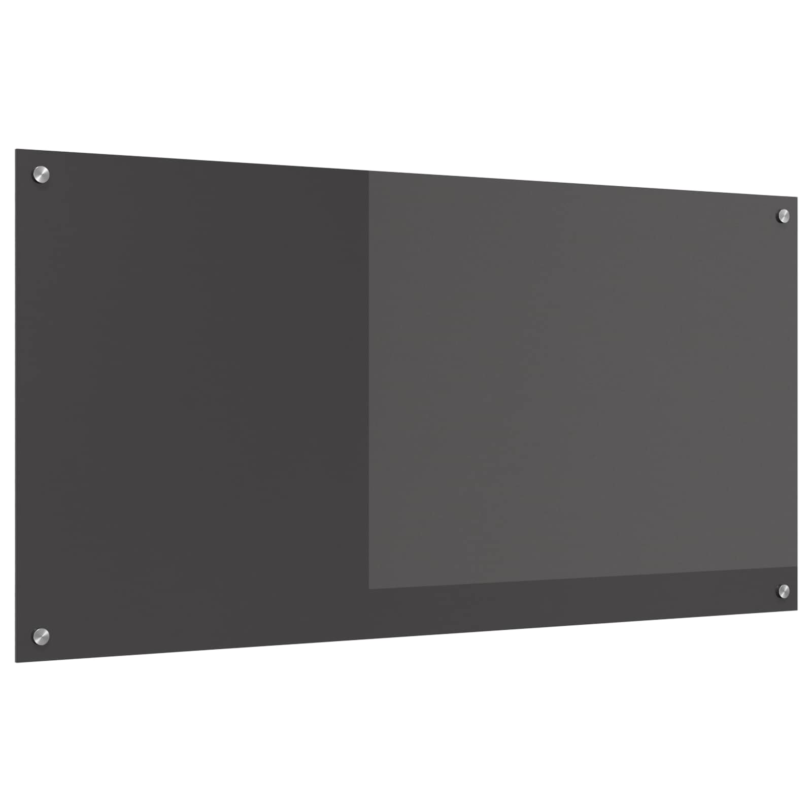 Konyhai hátfal sötétszürke 120 x 60 cm edzett üveg