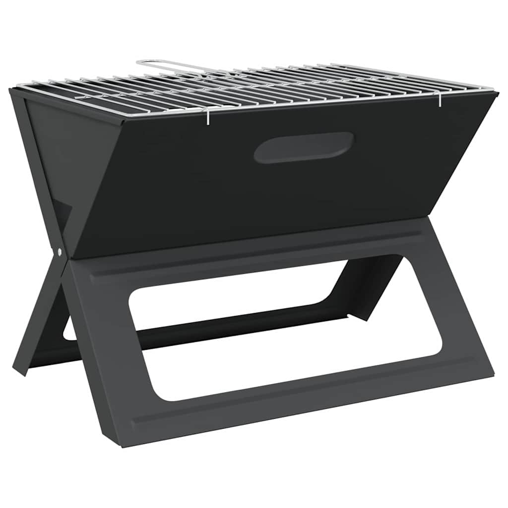 Kültéri grill fekete 46 x 31 x 31 cm acél