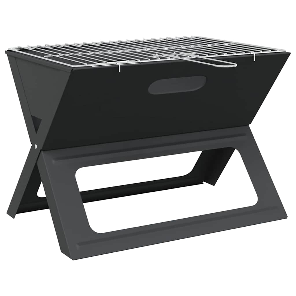 Kültéri grill fekete 46 x 31 x 31 cm acél
