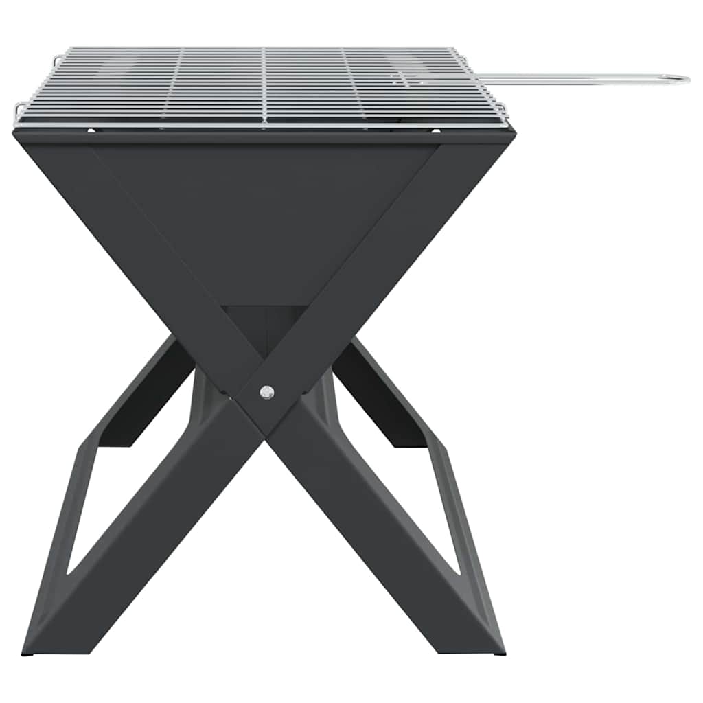 Kültéri grill fekete 46 x 31 x 31 cm acél