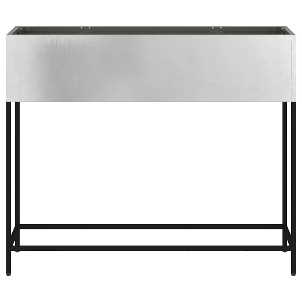 Magas kerti cserép ezüst 100 x 26 x 82 cm rozsdamentes acél