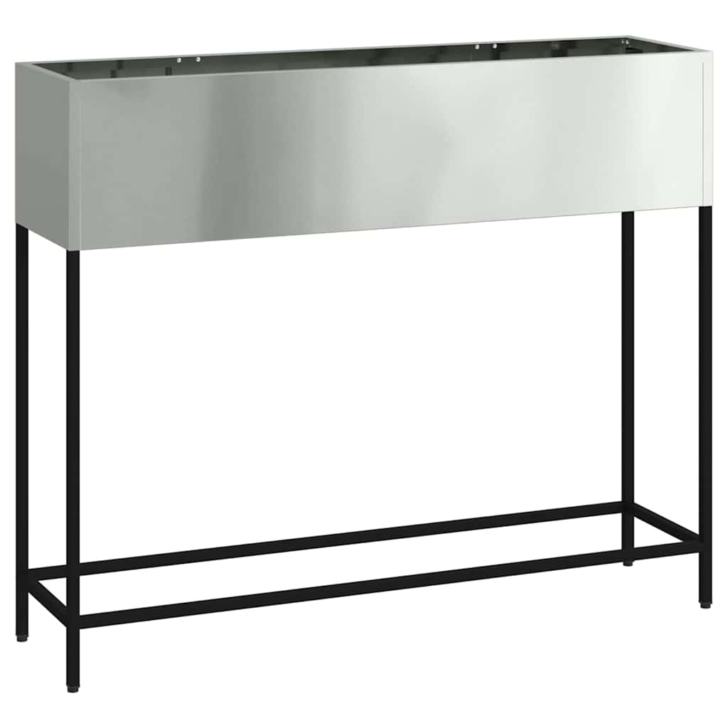 Magas kerti cserép ezüst 100 x 26 x 82 cm horganyzott acél